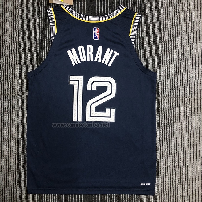 Camiseta Memphis Grizzlies Ja Morant #12 Ciudad 2021-22 Autentico Azul
